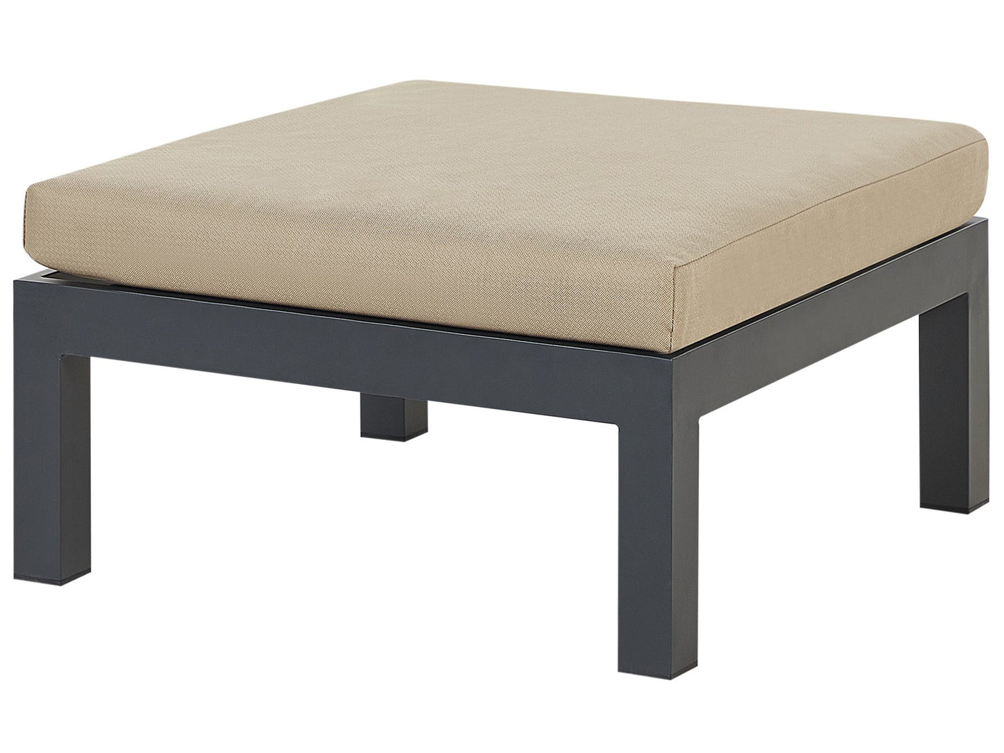 Garden Corner Sofa with Table 5 Seater MESSINA Left Hand Metal Sand Beige