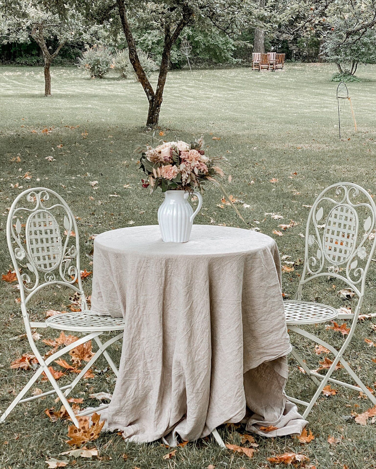 Garden Dining Set 4 Seater BIVIO Folding Metal Off-White