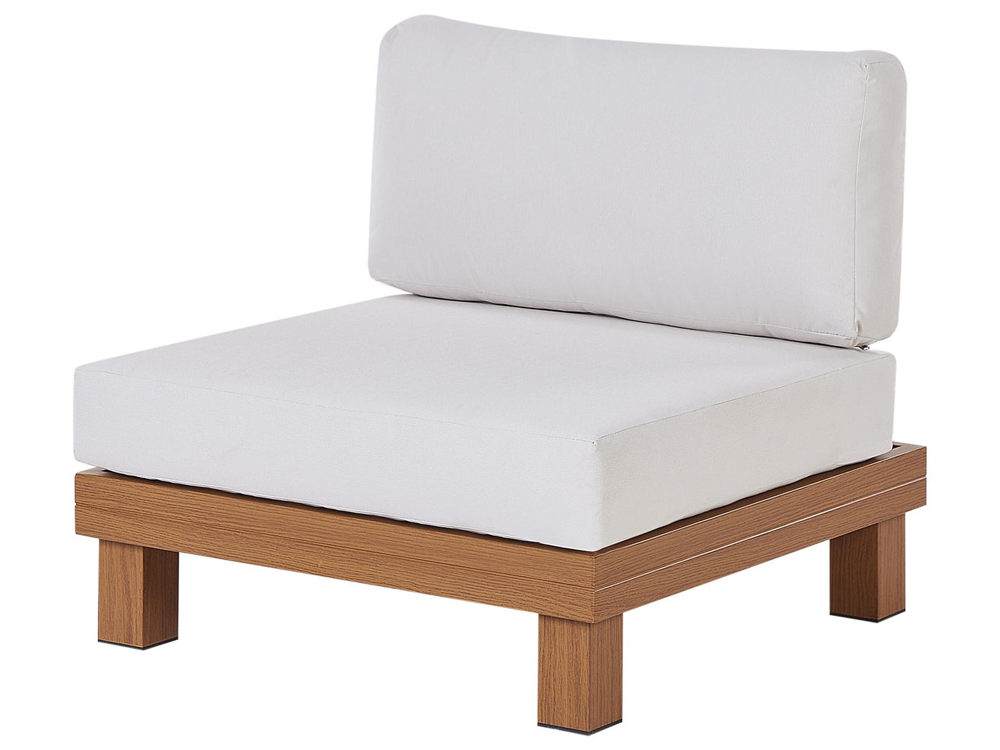 Garden Corner Sofa with Table 5 Seater SANZA Left Hand Modular Metal White