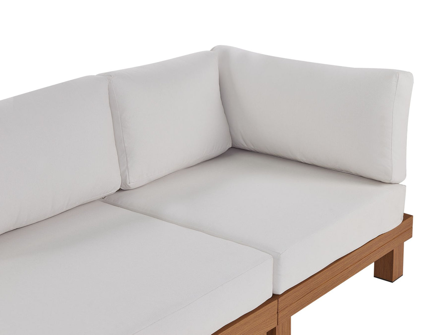Garden Corner Sofa with Table 5 Seater SANZA Left Hand Modular Metal White
