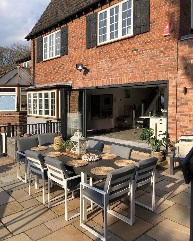 Garden Dining Set 8 Seater PANCOLE with Cushions Metal Grey