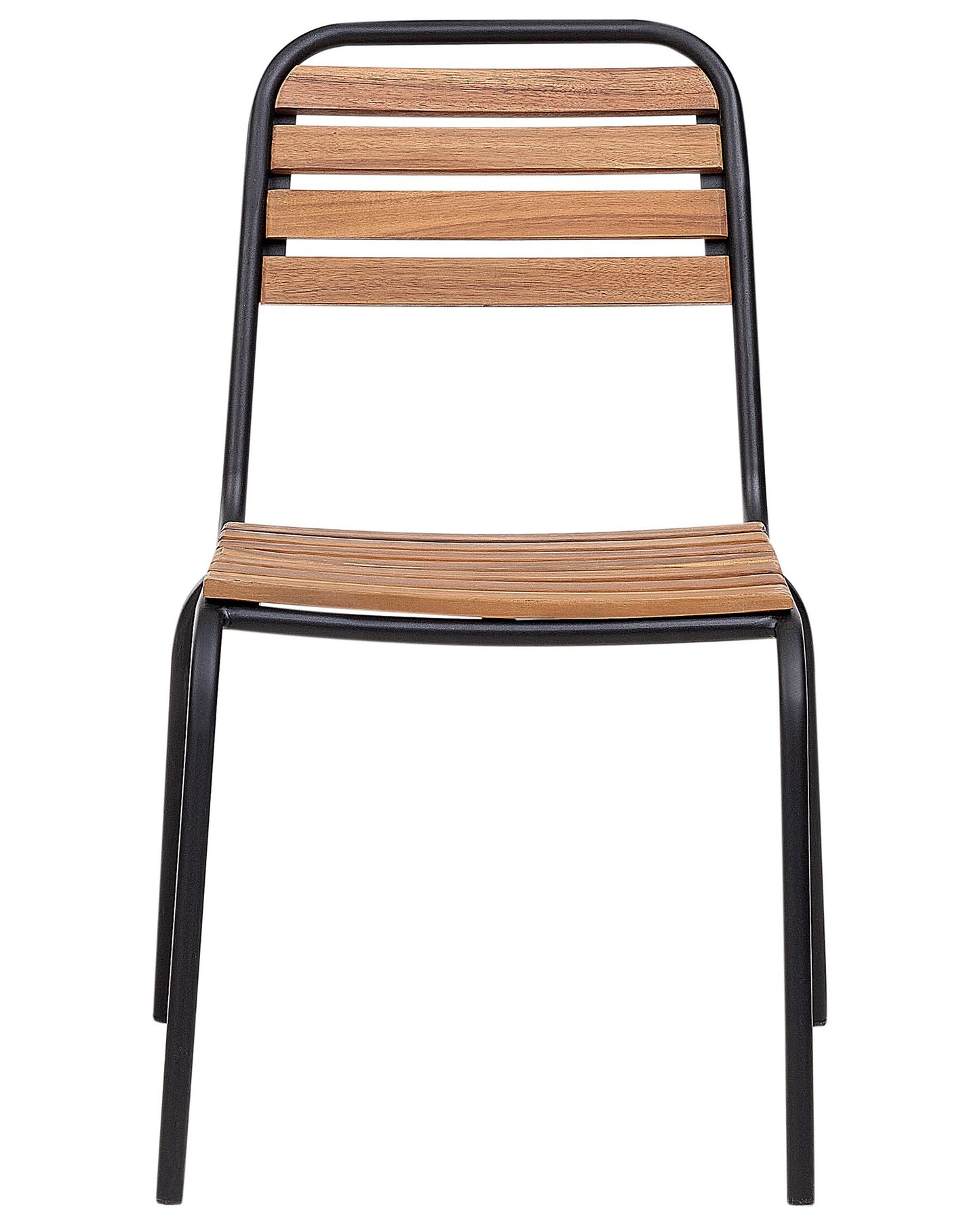 Set of 6 Garden Chairs VALLESE Acacia Wood Brown