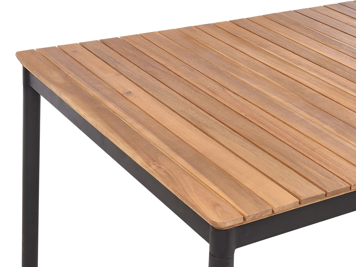 Garden Dining Set 6 Seater VALLESE Acacia Wood Brown