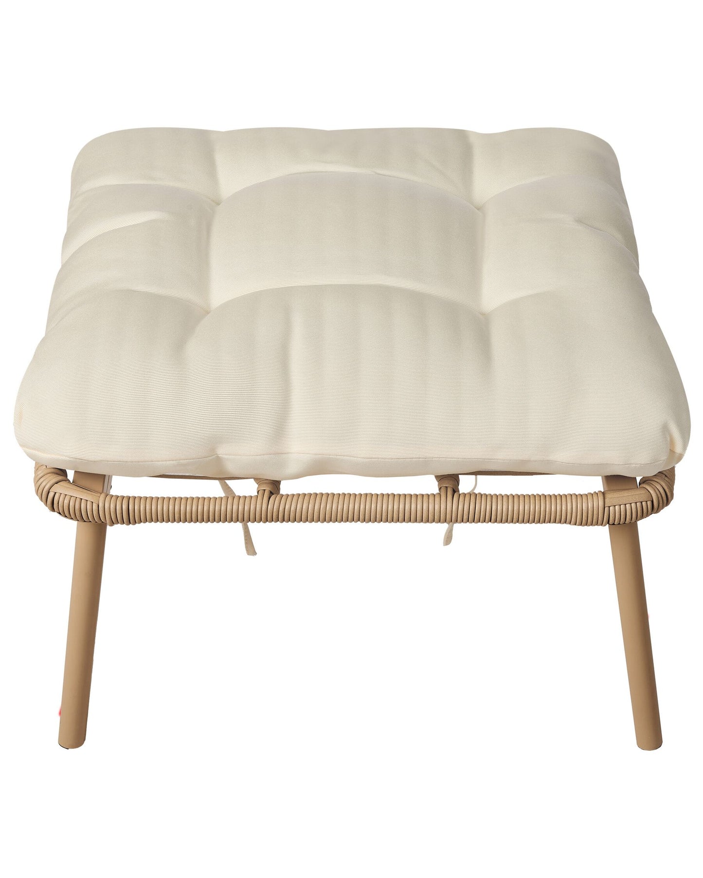 Garden Chair MURANO with Footstool PE Rattan Natural