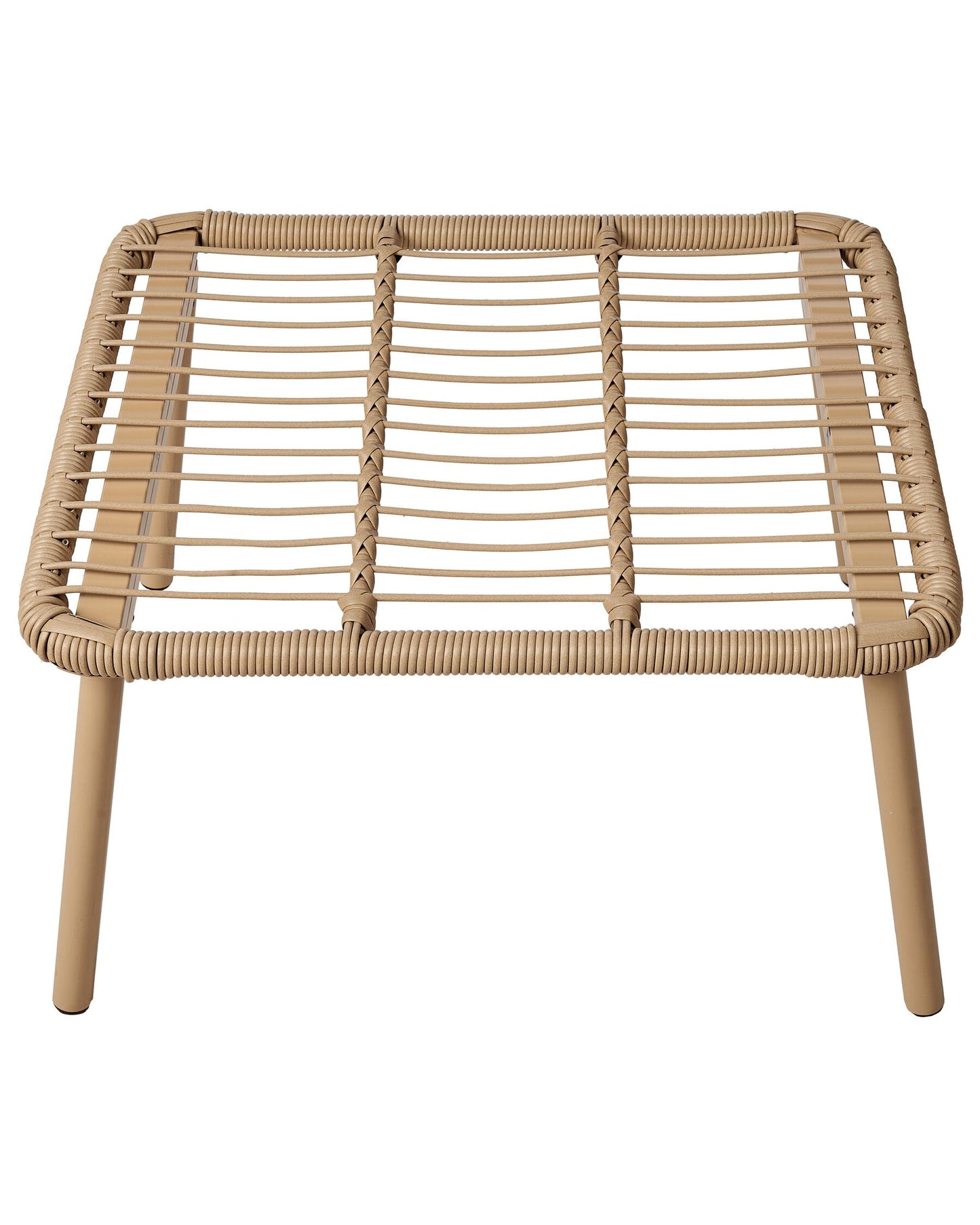 Garden Chair MURANO with Footstool PE Rattan Natural