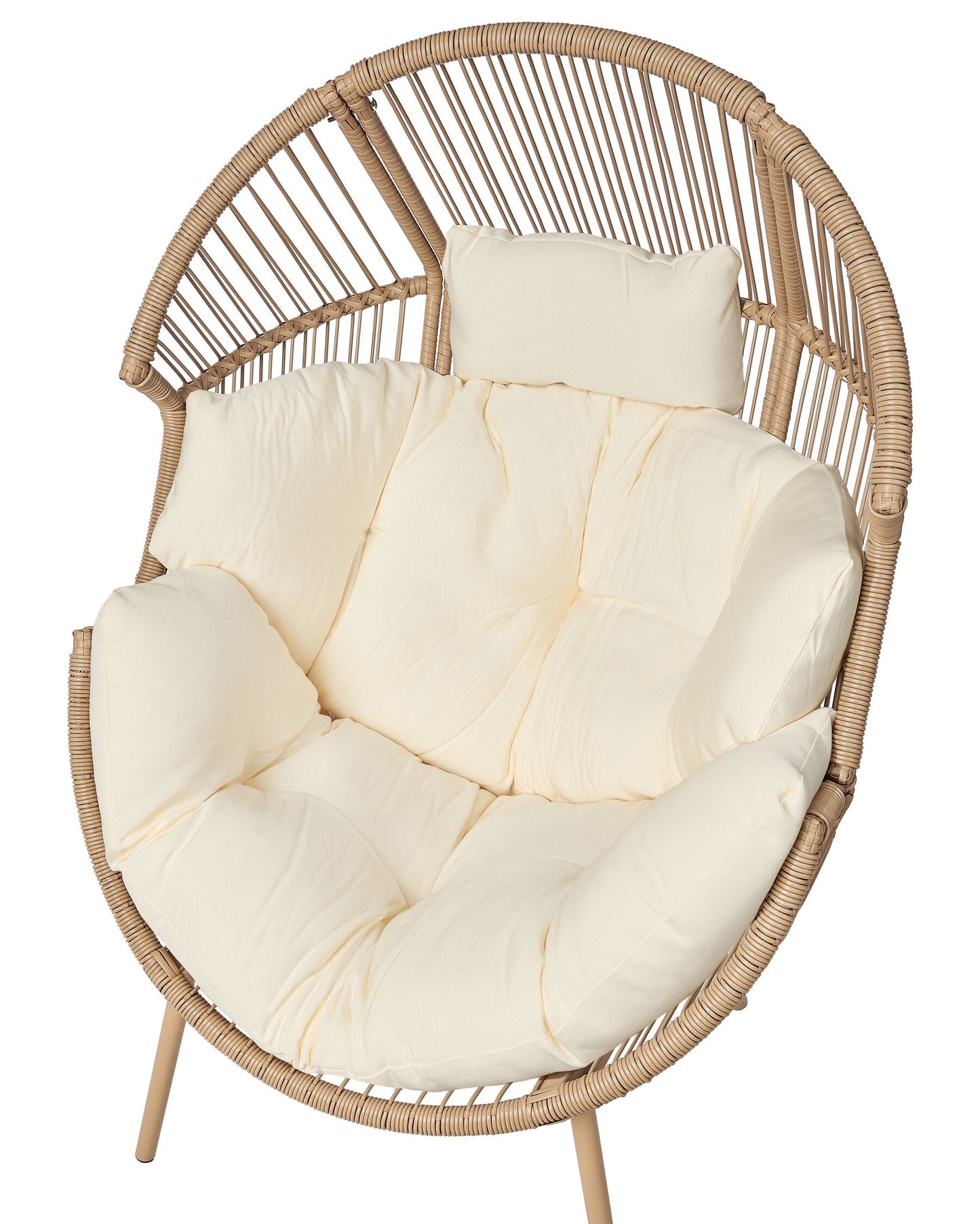 Garden Chair MURANO with Footstool PE Rattan Natural