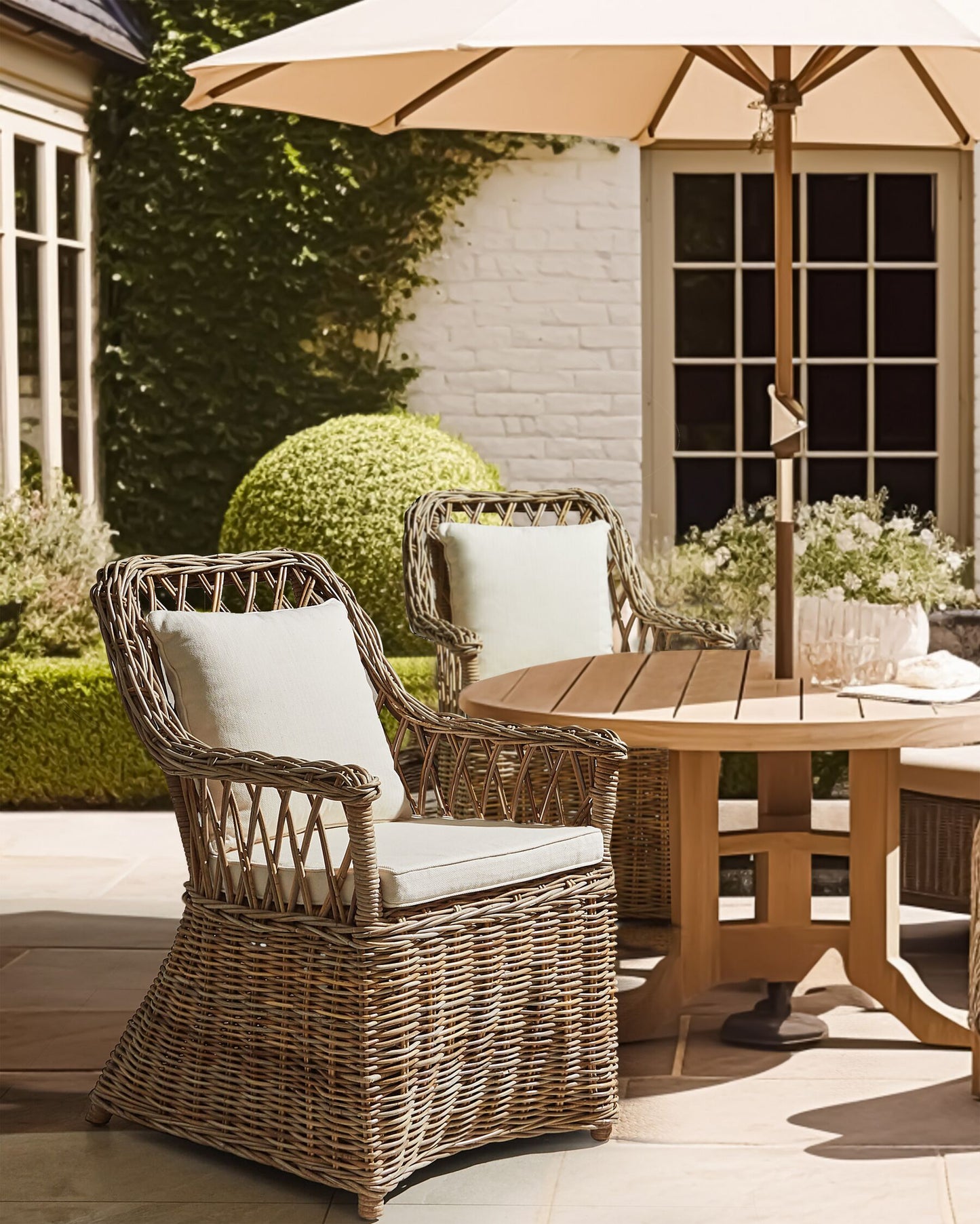 Rattan Garden Chair Natural MAROS II