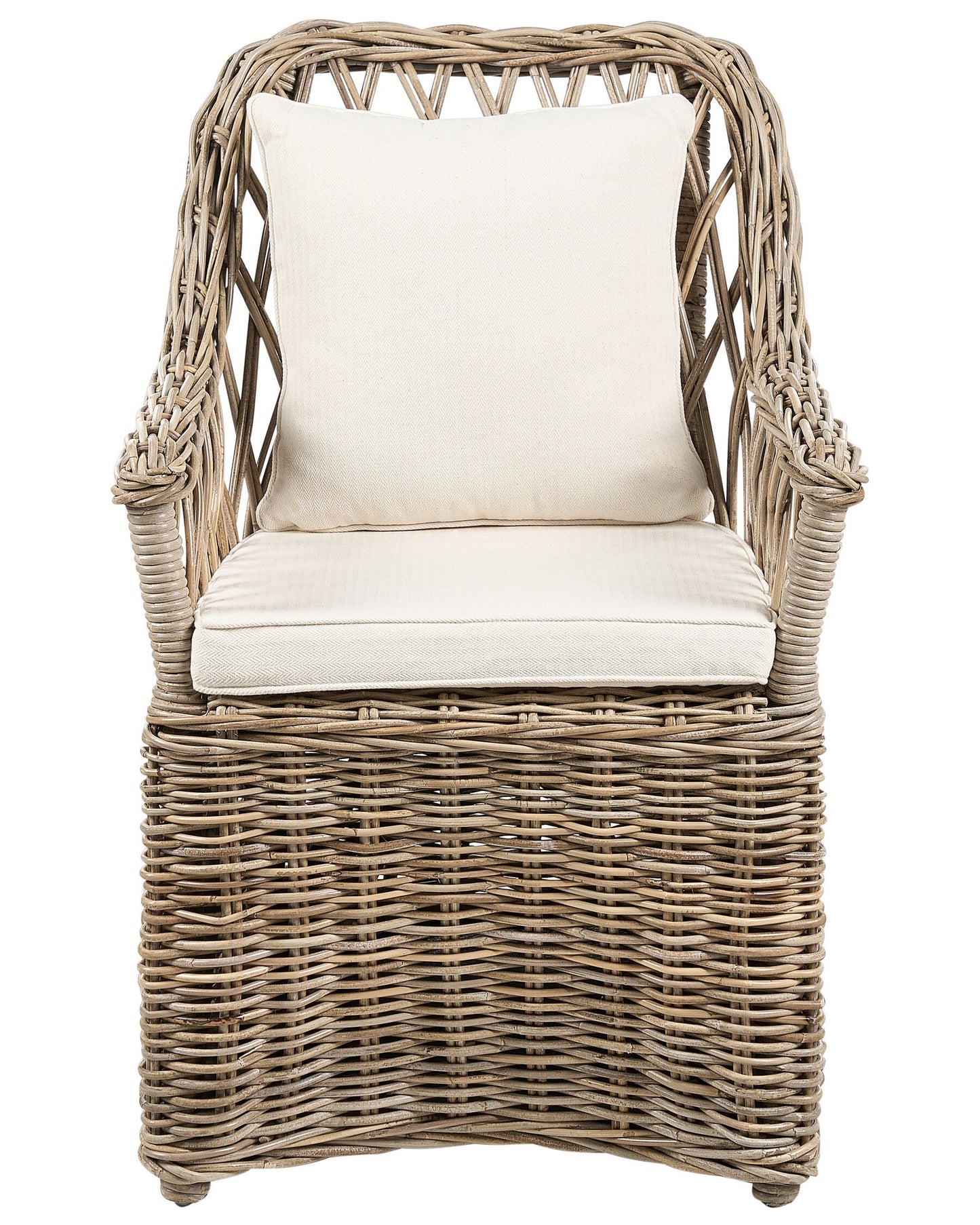 Set of 2 Rattan Garden Chairs Natural MAROS II