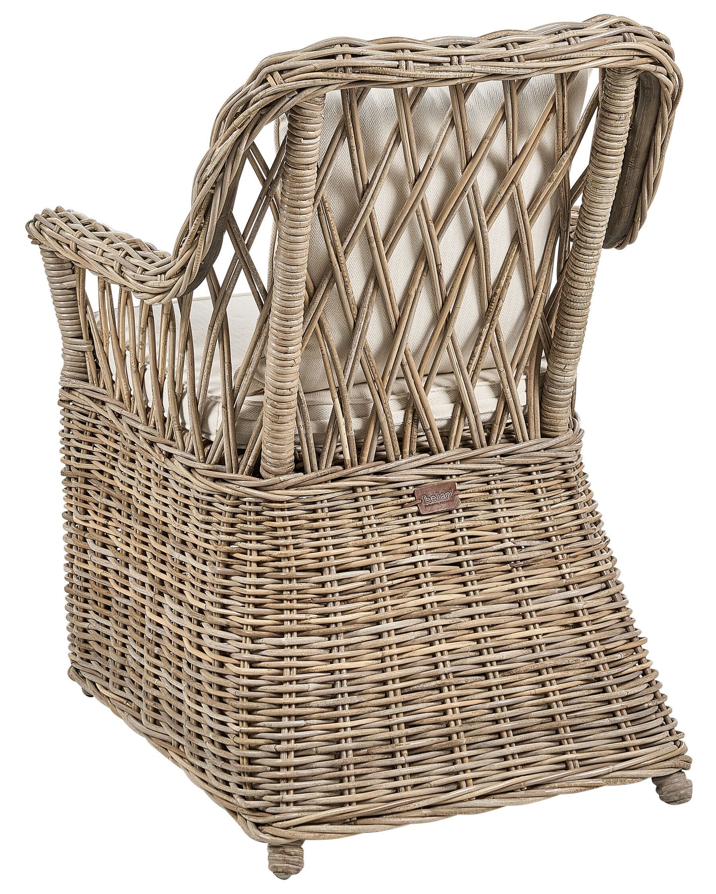Set of 2 Rattan Garden Chairs Natural MAROS II