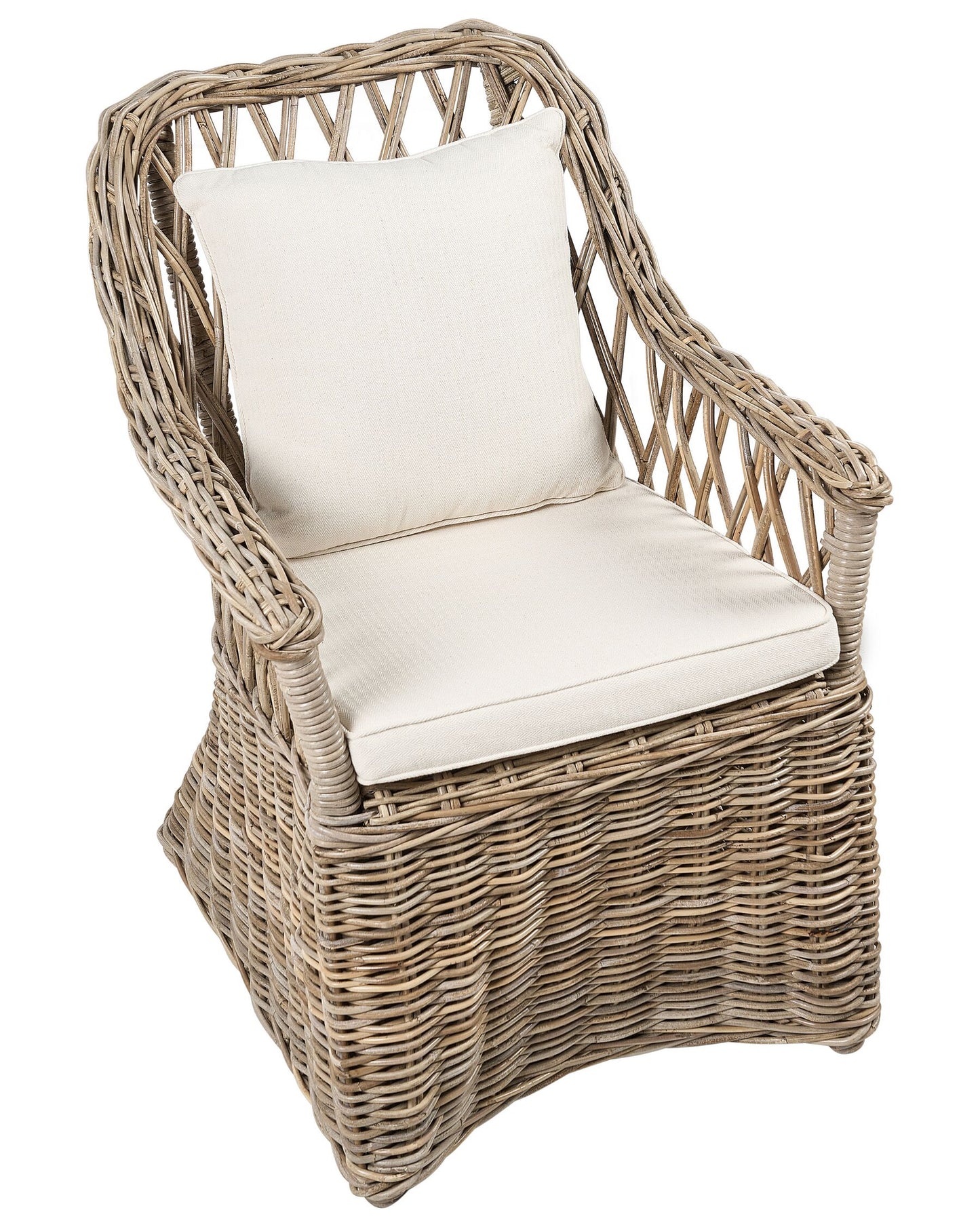 Set of 2 Rattan Garden Chairs Natural MAROS II
