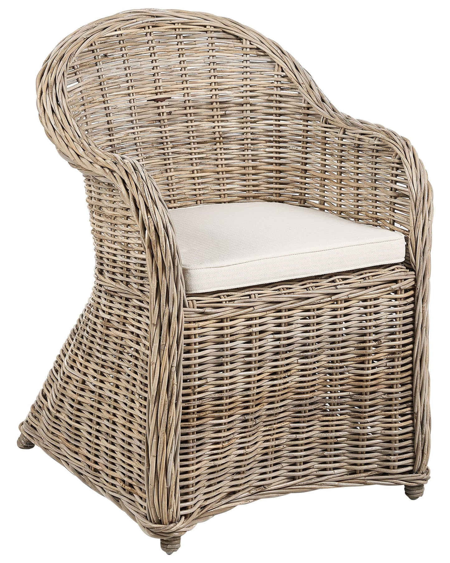 Set of 2 Garden Armchairs with Cushions SUSUA II Rattan Natural