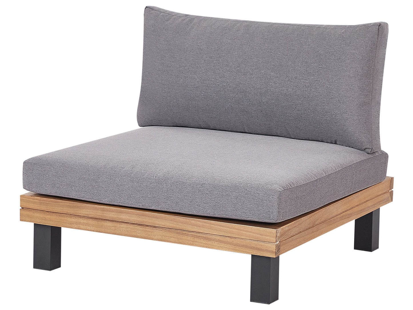 Garden Corner Sofa with Table 5 Seater FRAZZANO Modular Certified Acacia Wood Grey