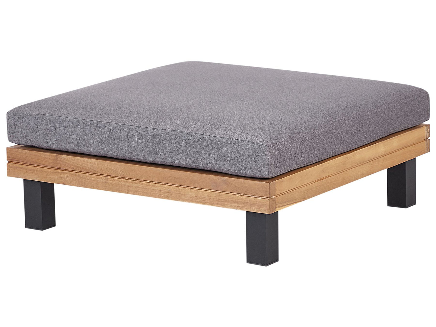 Garden Corner Sofa with Table 5 Seater FRAZZANO Modular Certified Acacia Wood Grey