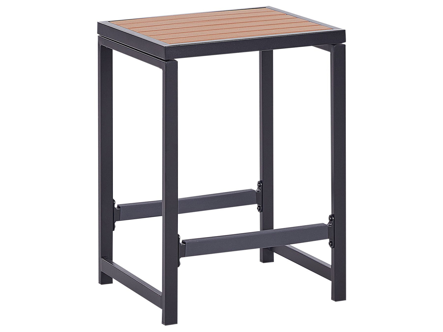 Garden Bar Set 2 Seater AVETRANA Metal Brown/ Black