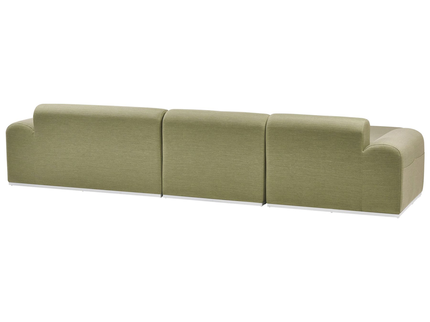 Garden Sofa with Ottoman 7 Seater BATTIFOLLO Modular Olive Green