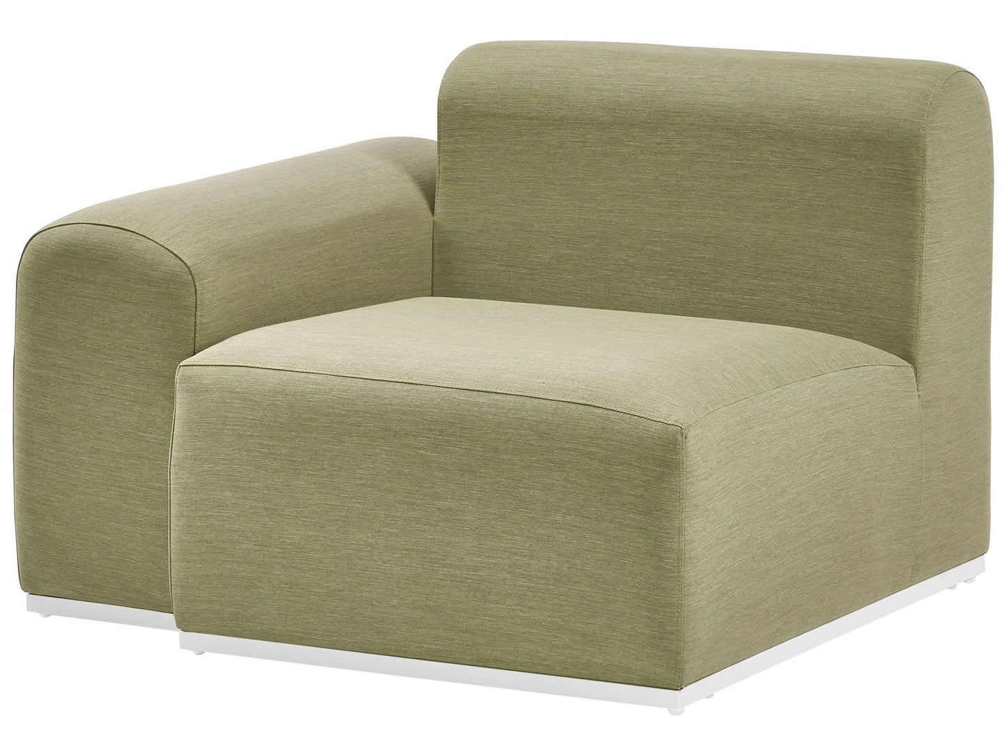 Garden Sofa with Ottoman 7 Seater BATTIFOLLO Modular Olive Green