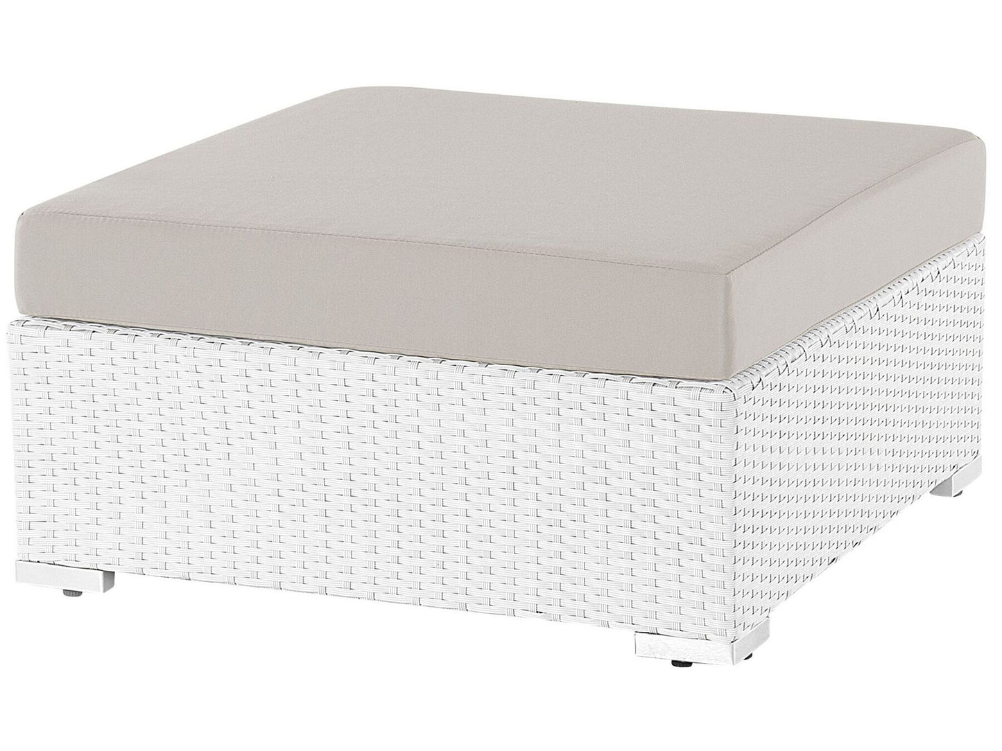 garden corner sofa with table 4 seater sano right hand modular pe rattan white