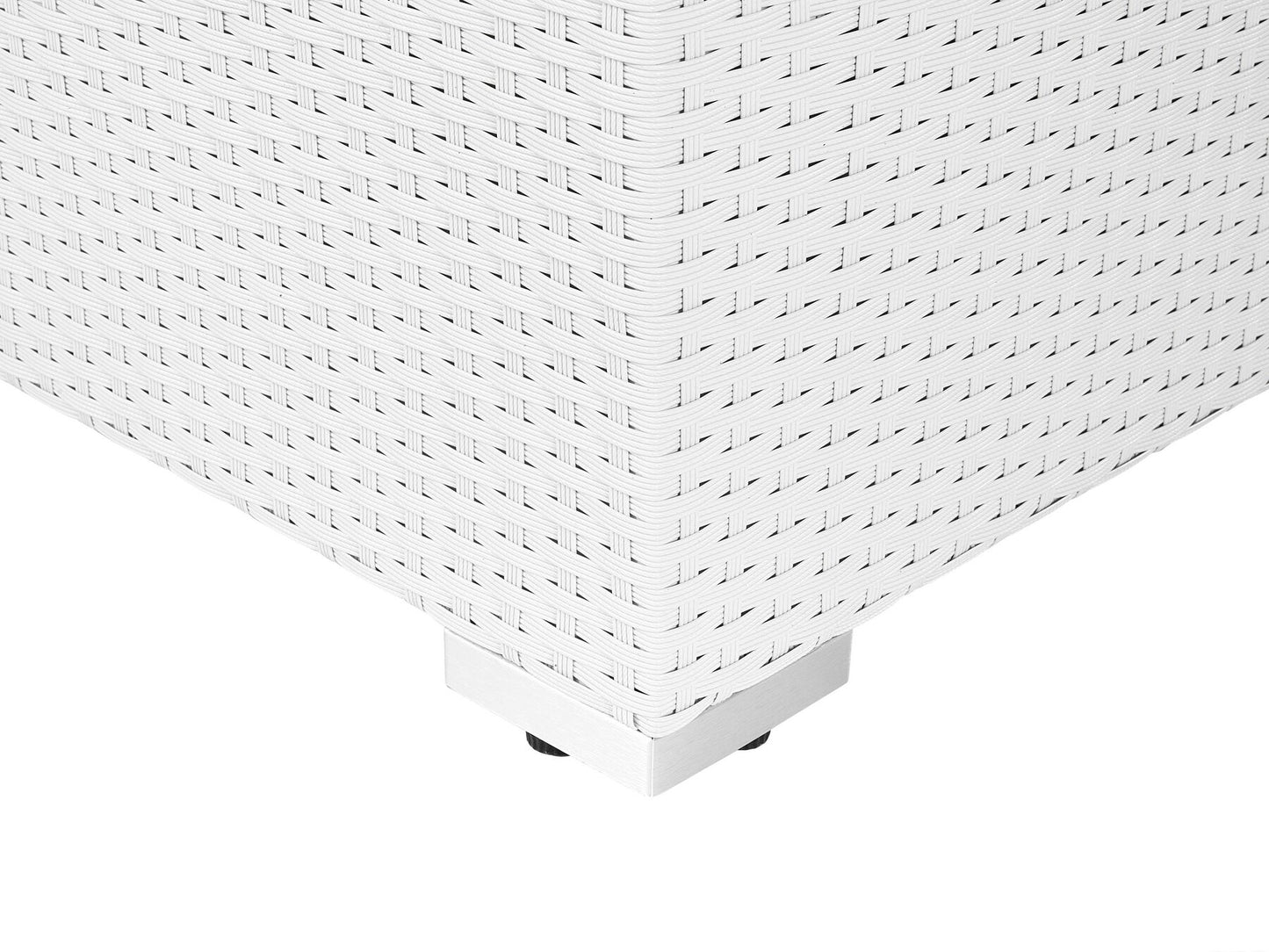 garden corner sofa with table 4 seater sano right hand modular pe rattan white