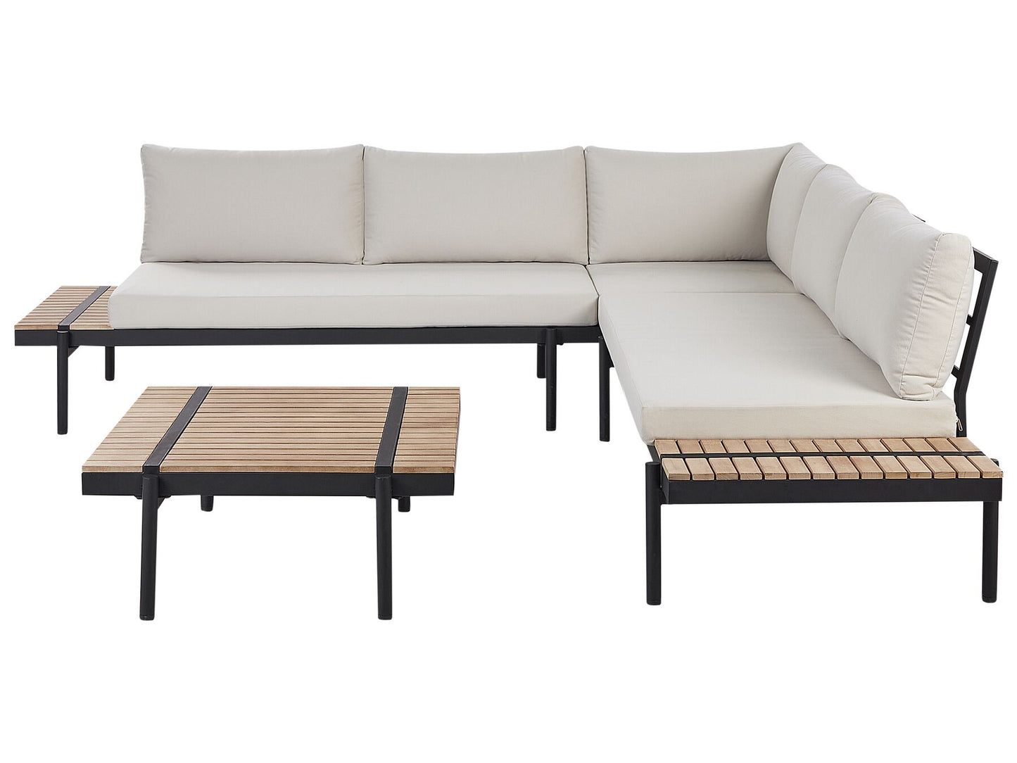 garden corner sofa with table 5 seater bellariva eucalyptus wood off-white