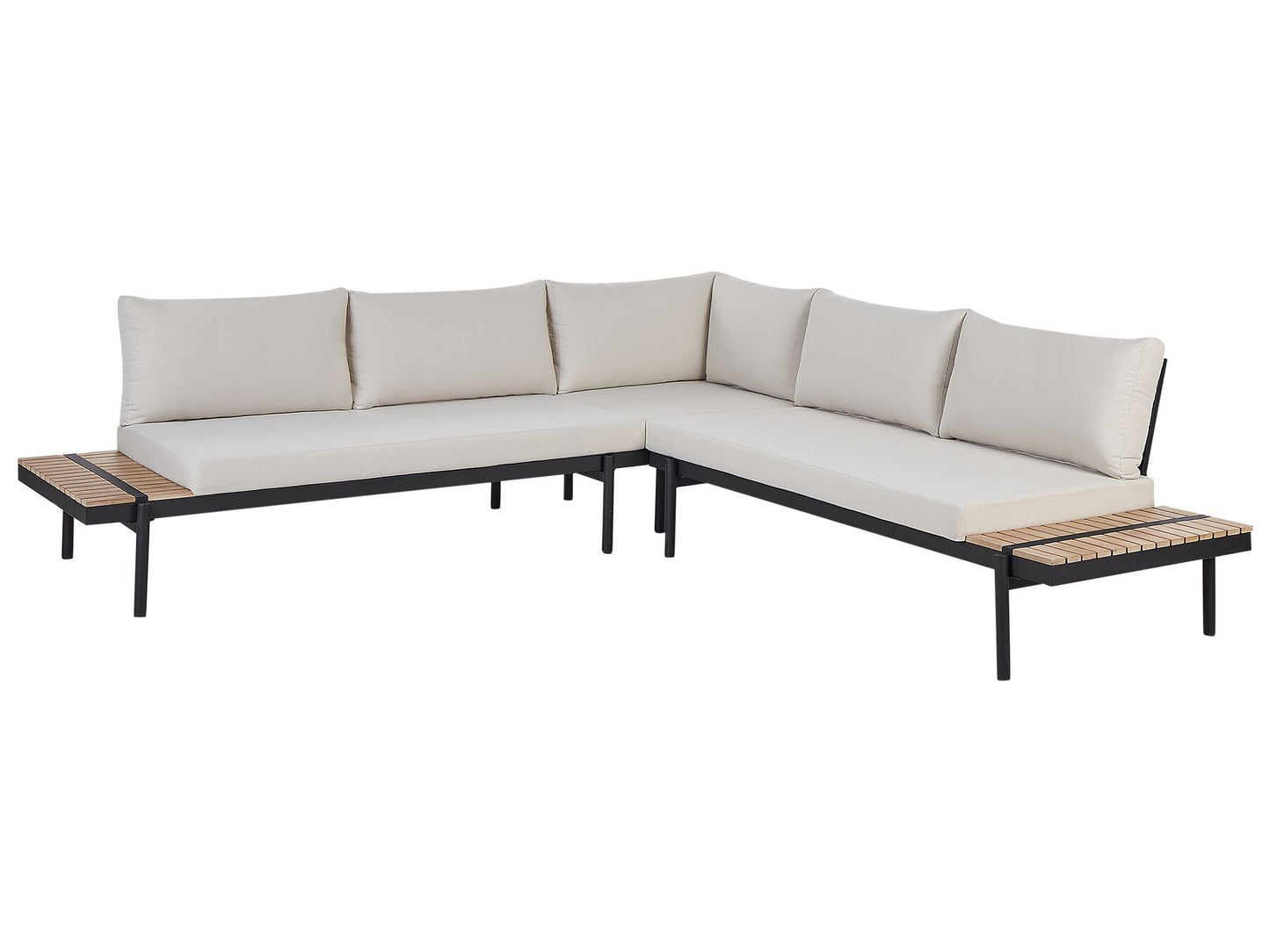 garden corner sofa with table 5 seater bellariva eucalyptus wood off-white