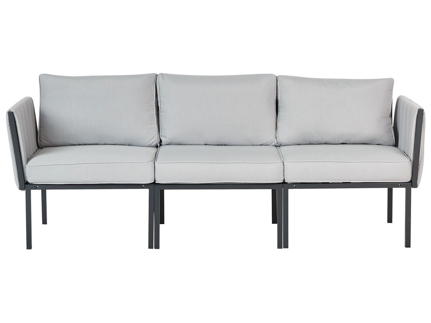 Garden Lounge Set with Table 5 Seater SKALA Metal Light Grey
