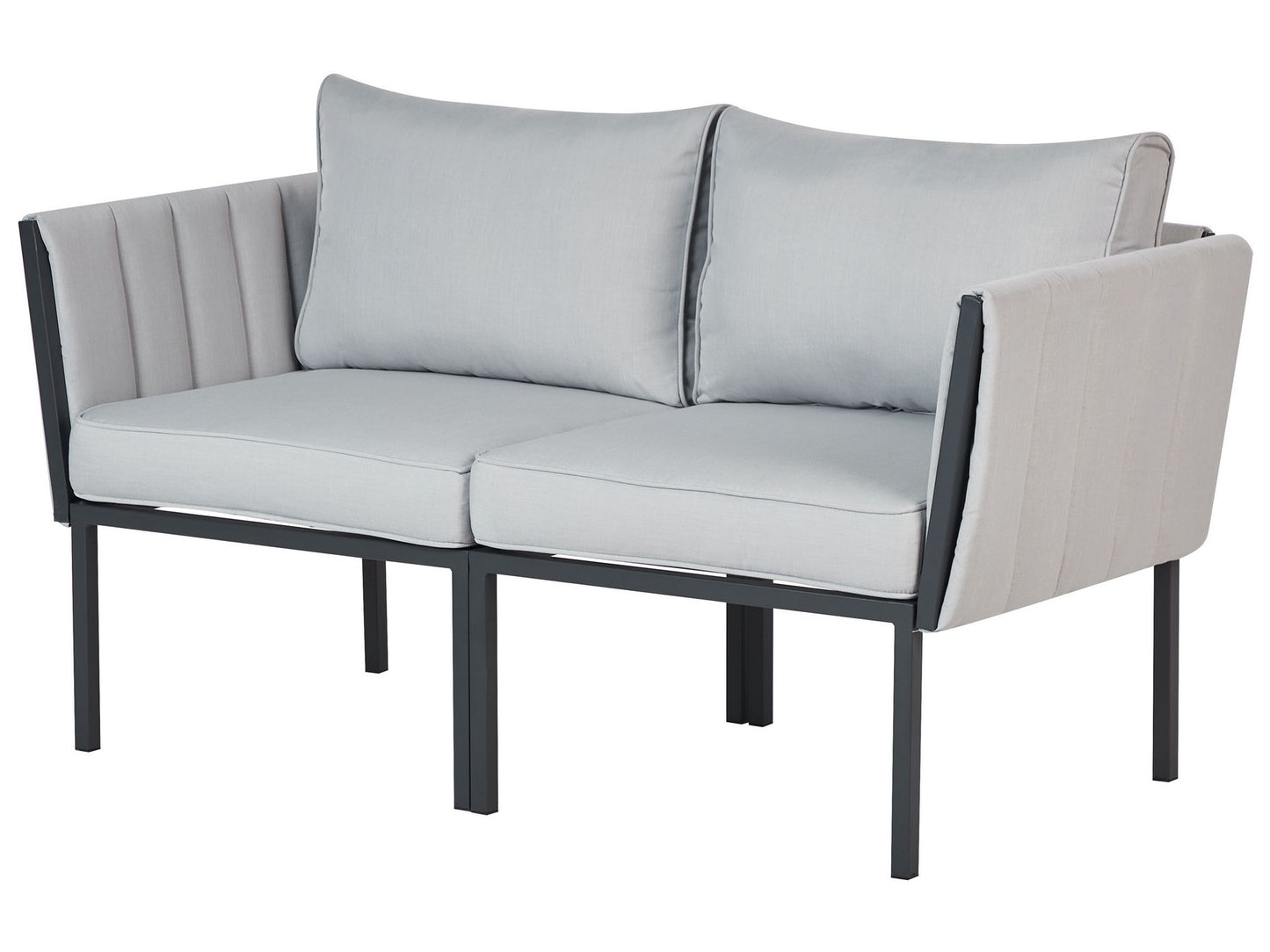 Garden Lounge Set with Table 5 Seater SKALA Metal Light Grey