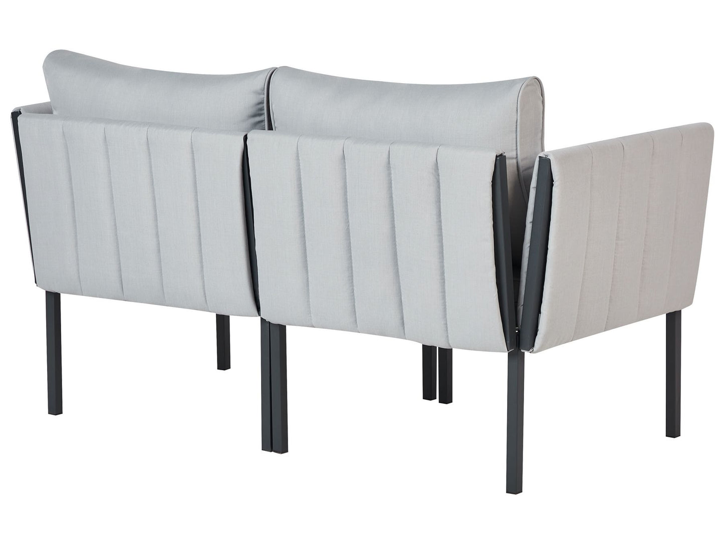 Garden Lounge Set with Table 5 Seater SKALA Metal Light Grey