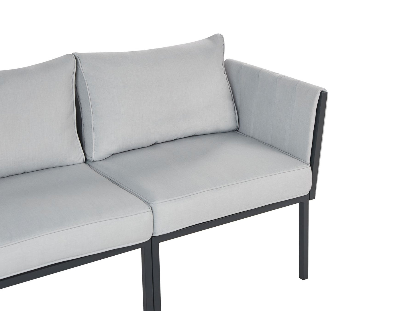 Garden Lounge Set with Table 5 Seater SKALA Metal Light Grey