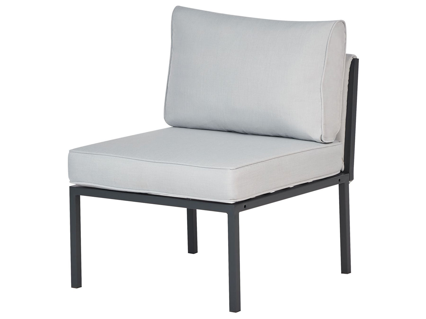 Garden Lounge Set with Table 5 Seater SKALA Metal Light Grey