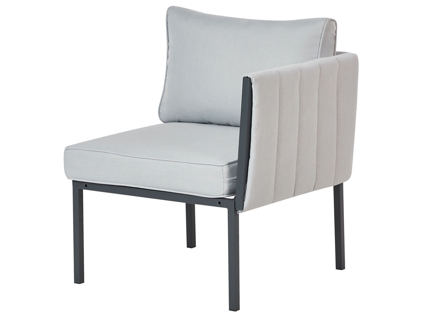Garden Lounge Set with Table 5 Seater SKALA Metal Light Grey