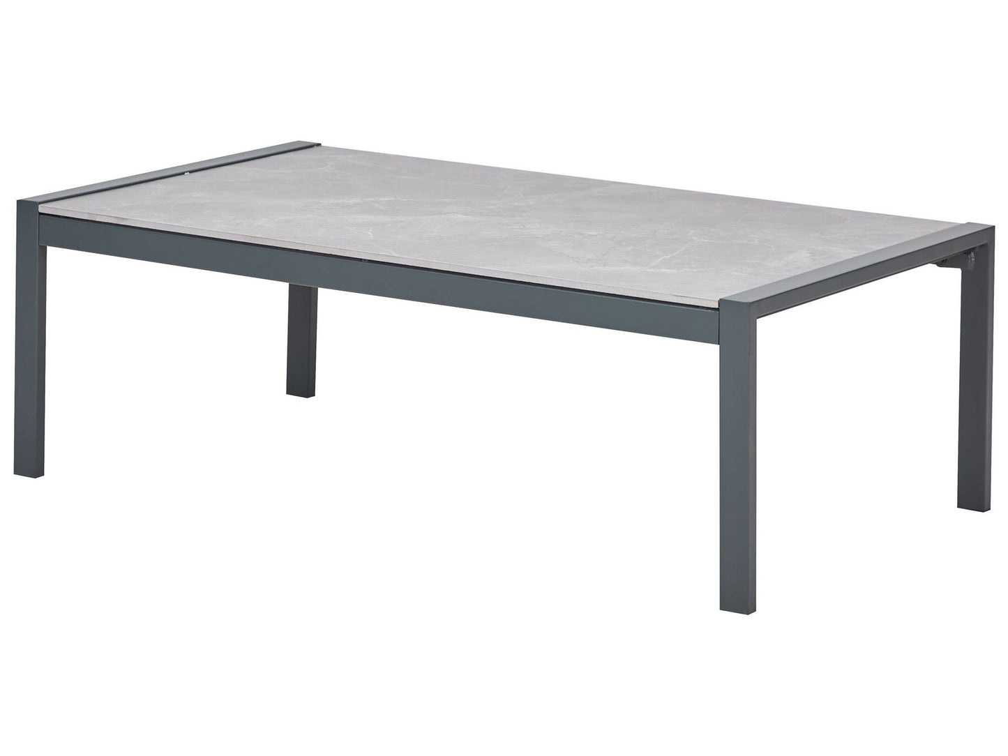Garden Lounge Set with Table 5 Seater SKALA Metal Light Grey