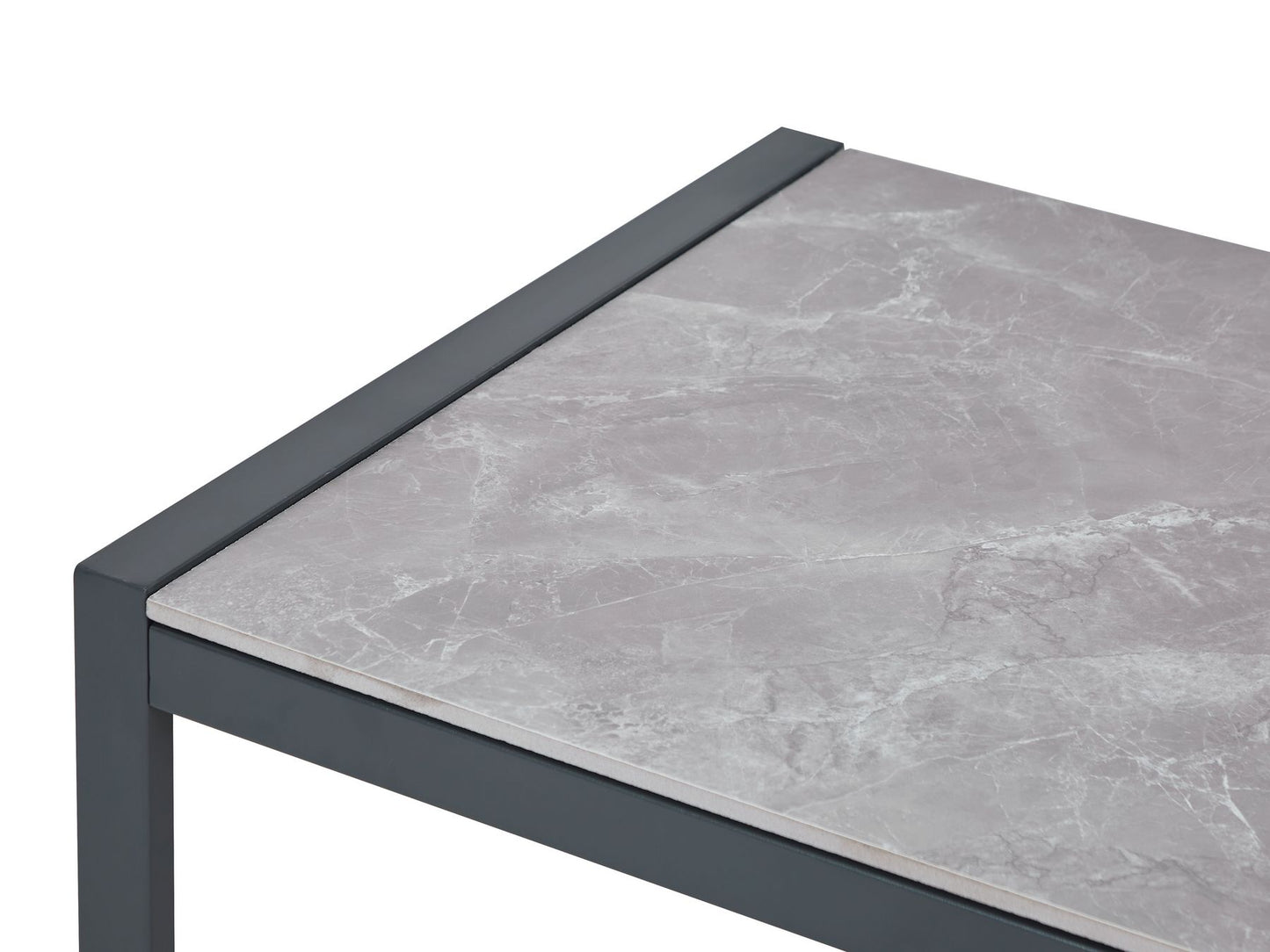 Garden Lounge Set with Table 5 Seater SKALA Metal Light Grey