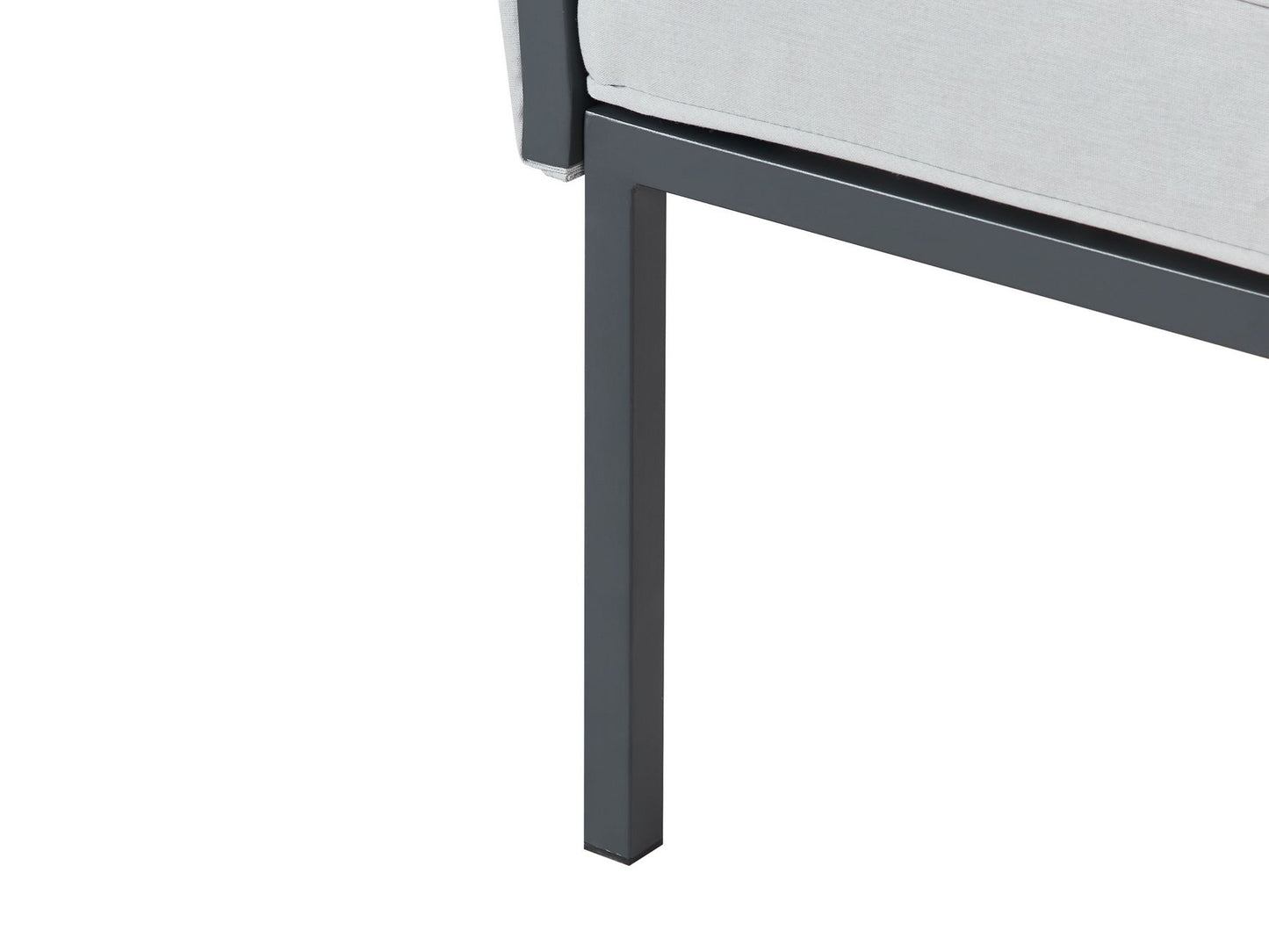 Garden Lounge Set with Table 5 Seater SKALA Metal Light Grey
