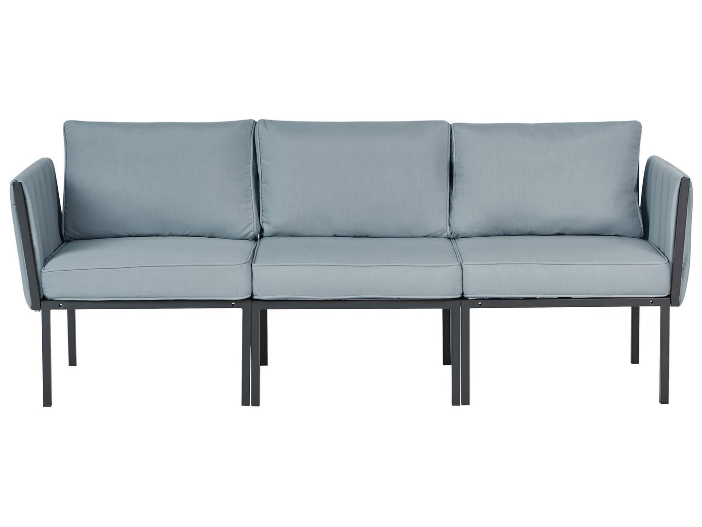 Garden Lounge Set with Table 5 Seater SKALA Metal Dark Grey