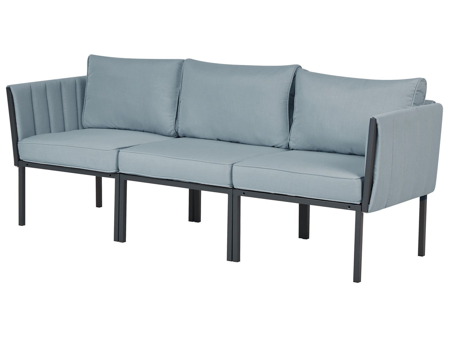 Garden Lounge Set with Table 5 Seater SKALA Metal Dark Grey