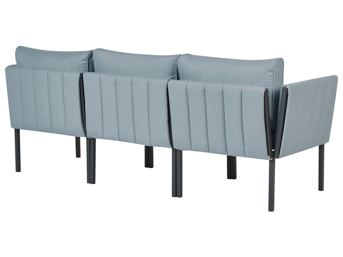 Garden Lounge Set with Table 5 Seater SKALA Metal Dark Grey