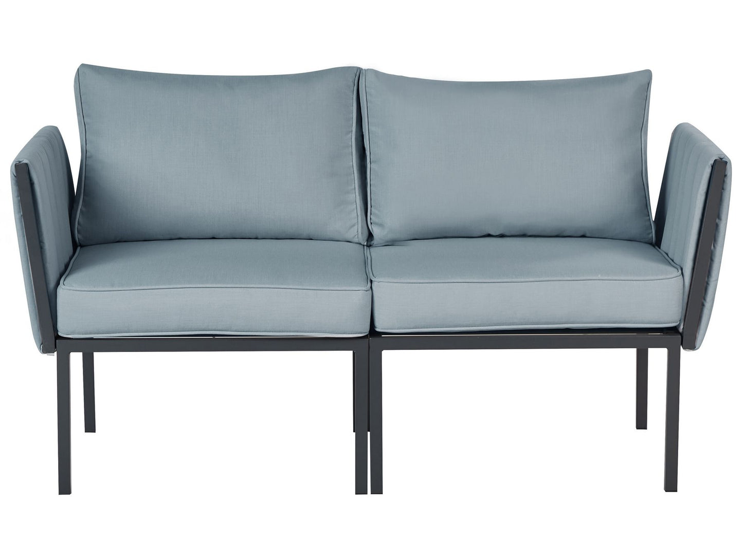 Garden Lounge Set with Table 5 Seater SKALA Metal Dark Grey