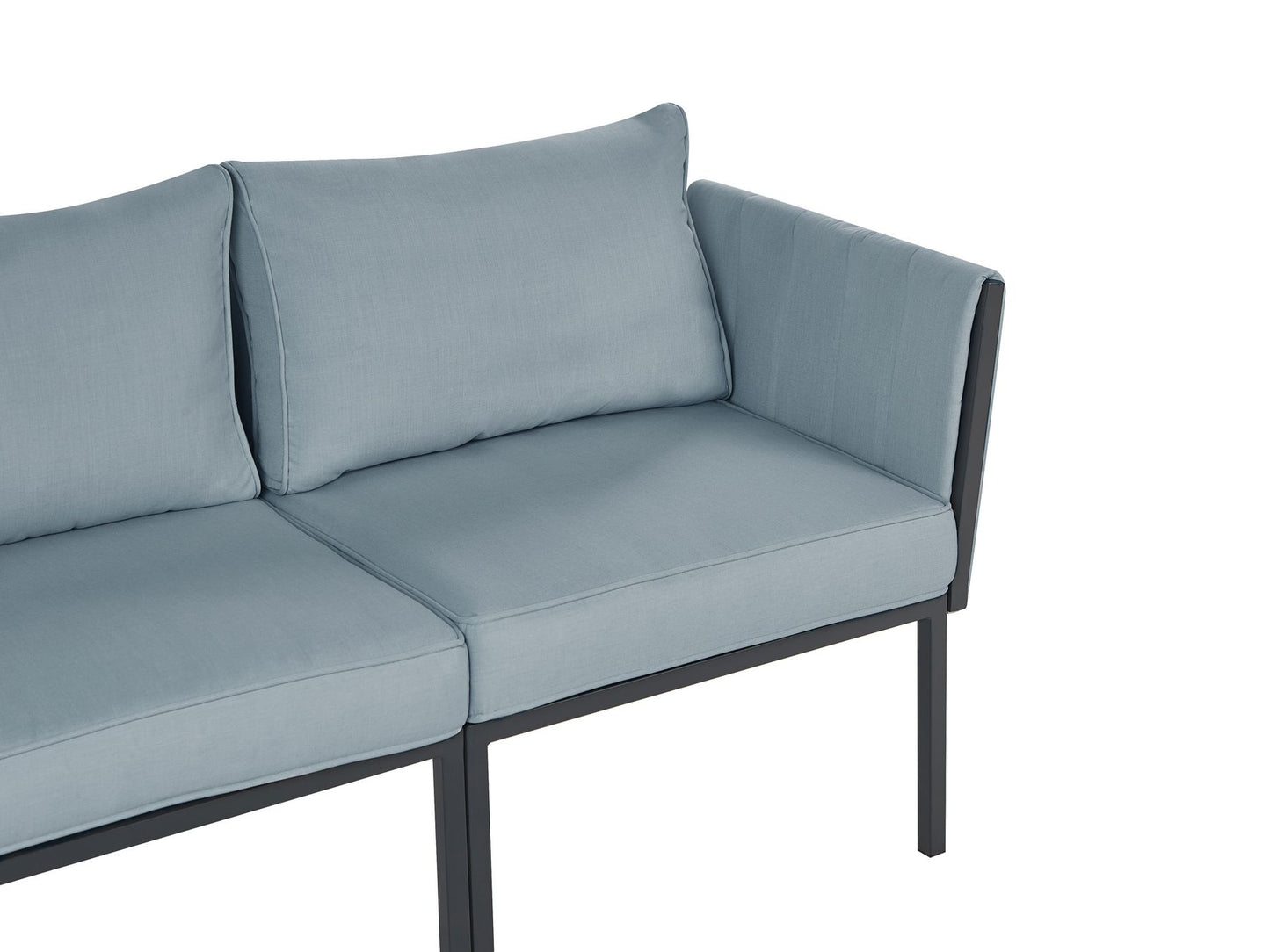 Garden Lounge Set with Table 5 Seater SKALA Metal Dark Grey