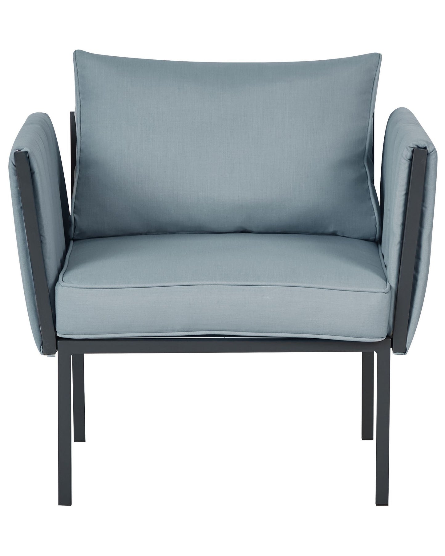 Garden Lounge Set with Table 5 Seater SKALA Metal Dark Grey
