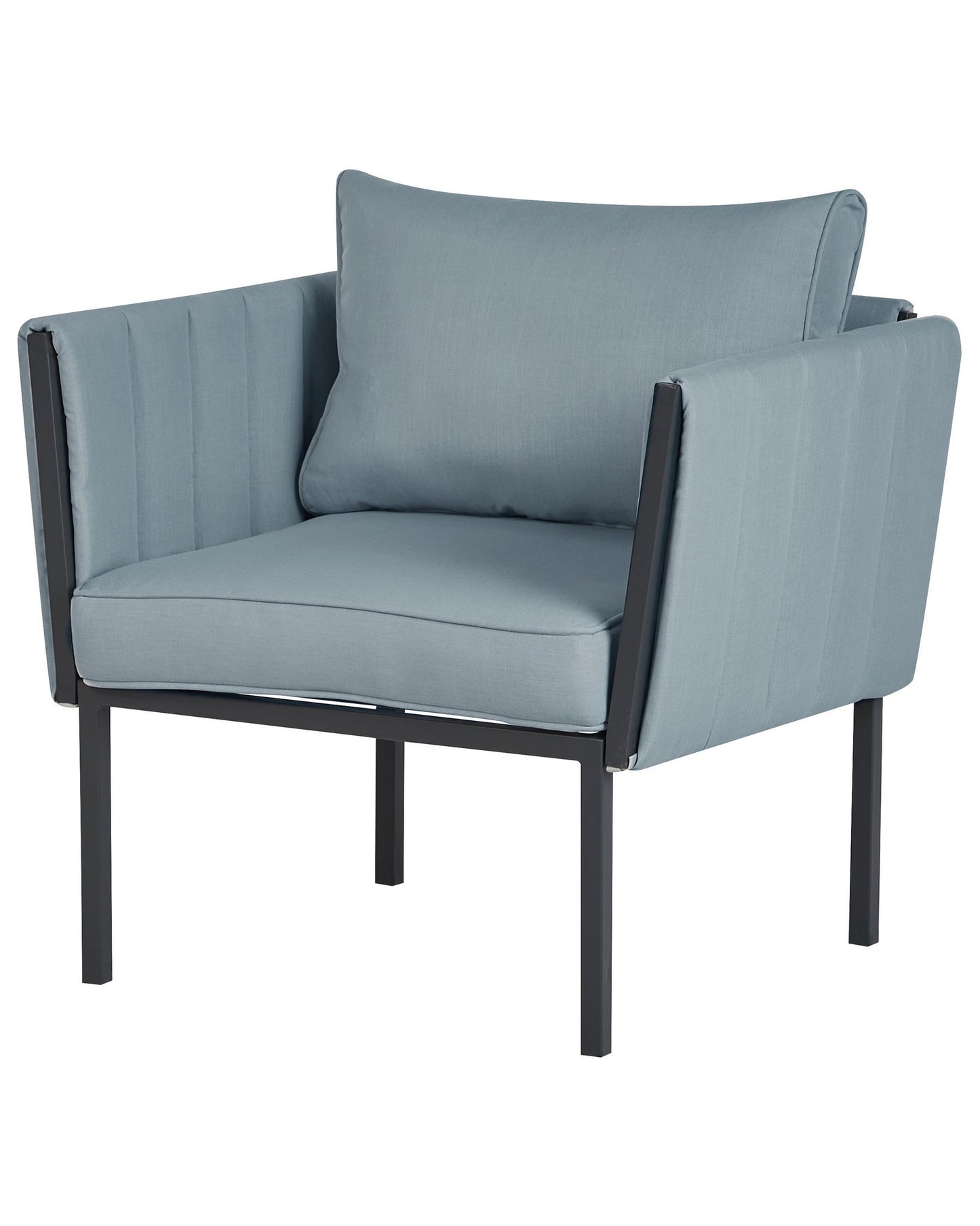 Garden Lounge Set with Table 5 Seater SKALA Metal Dark Grey