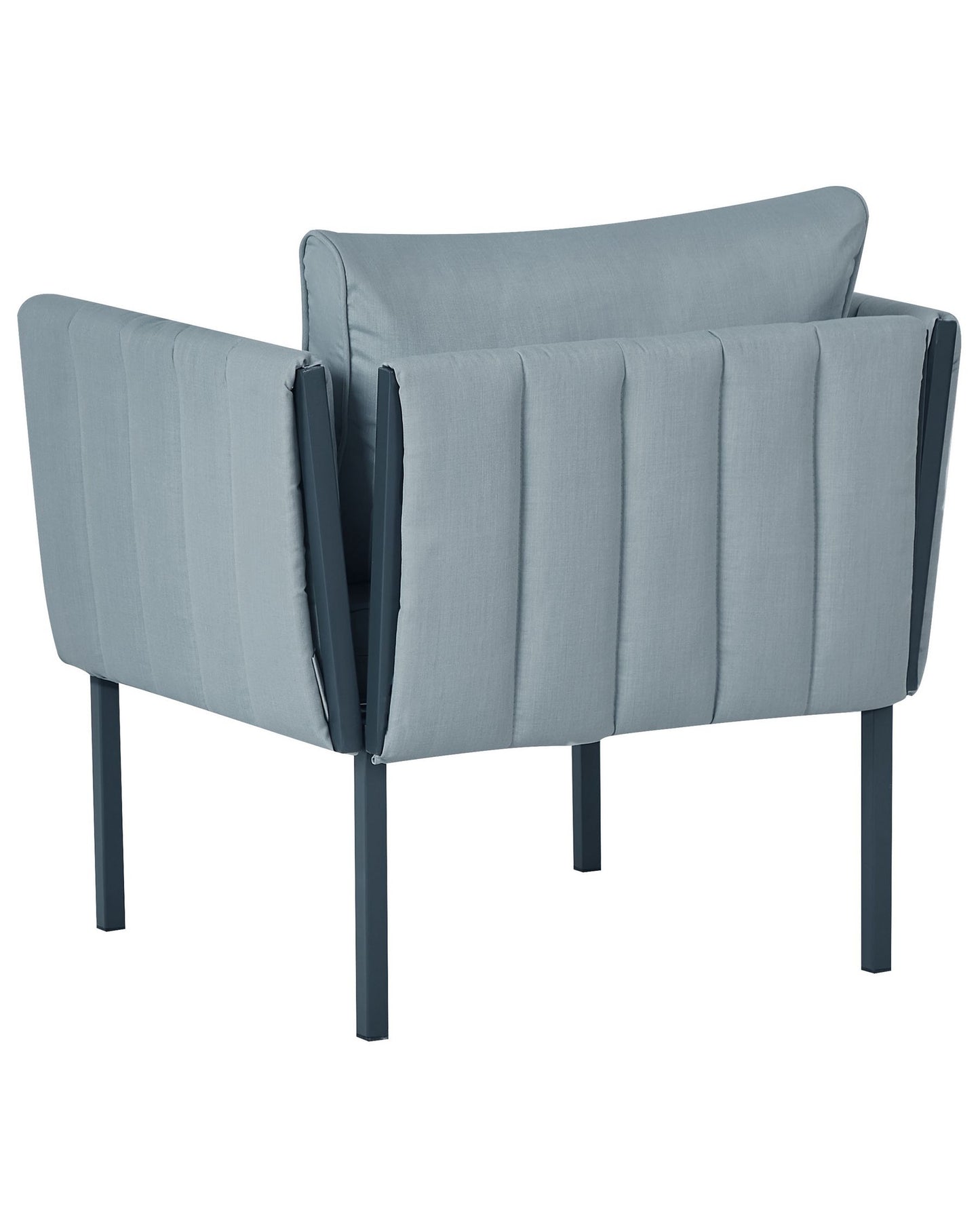 Garden Lounge Set with Table 5 Seater SKALA Metal Dark Grey