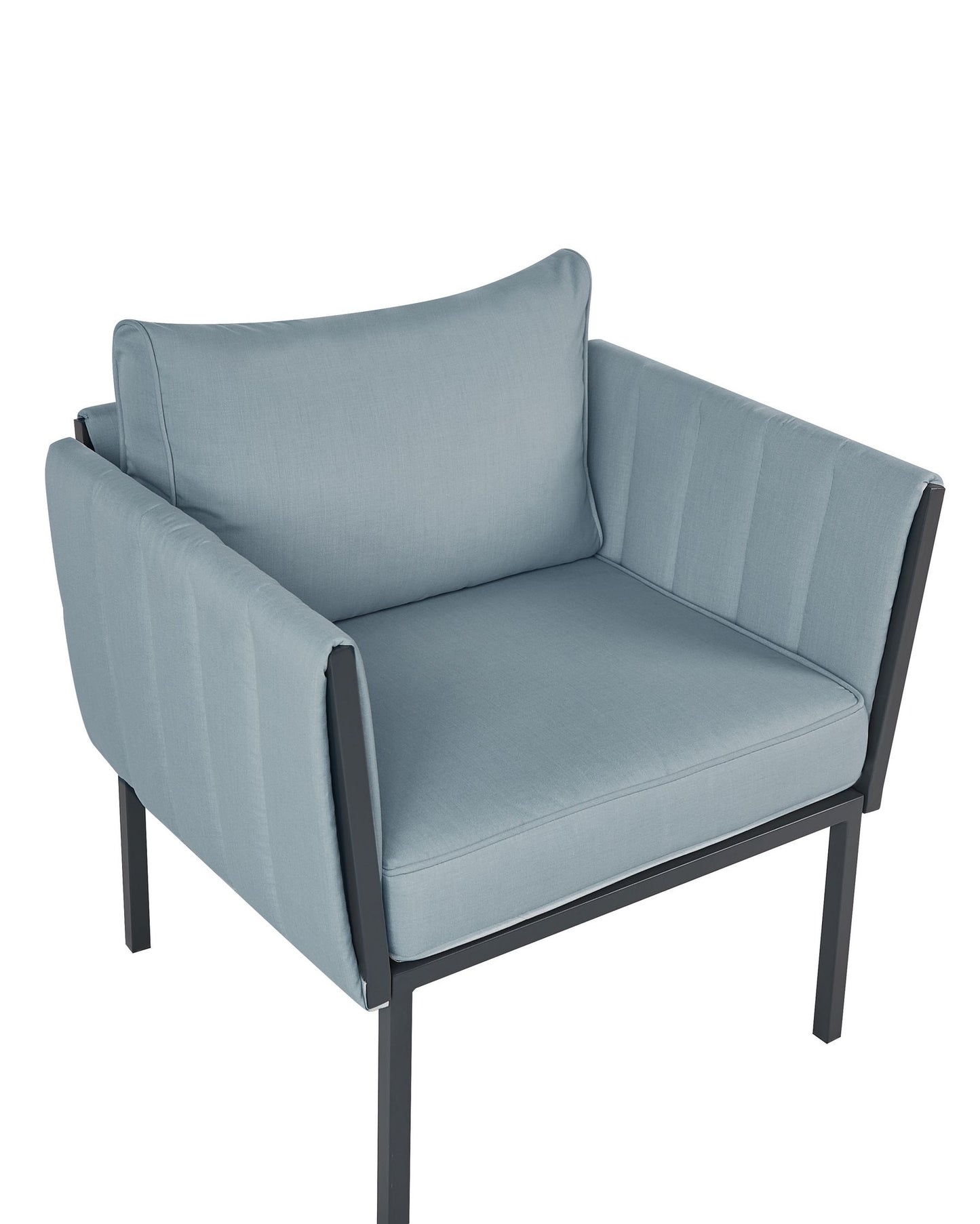 Garden Lounge Set with Table 5 Seater SKALA Metal Dark Grey