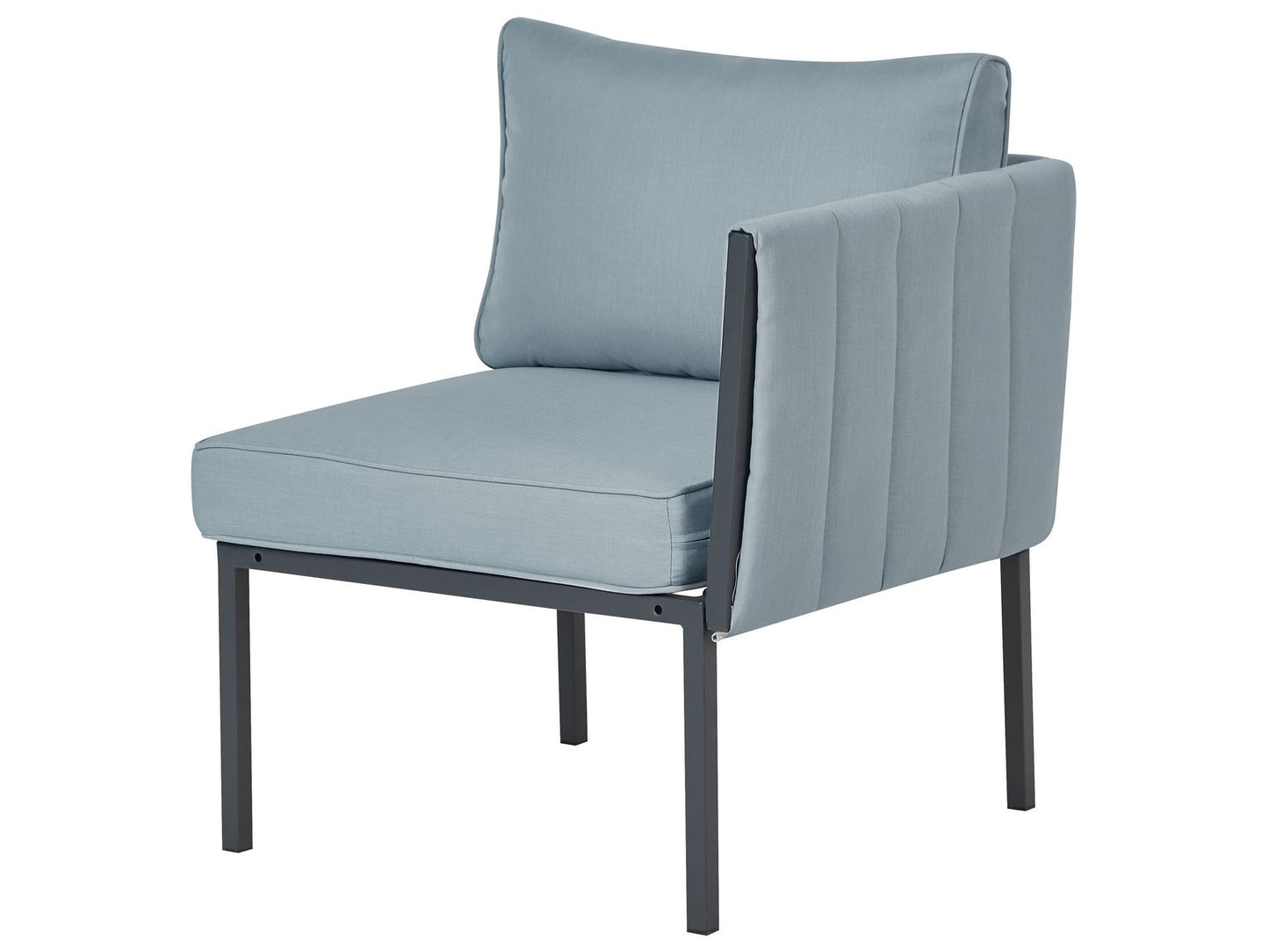 Garden Lounge Set with Table 5 Seater SKALA Metal Dark Grey