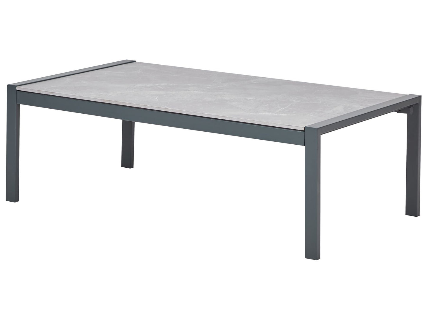 Garden Lounge Set with Table 5 Seater SKALA Metal Dark Grey