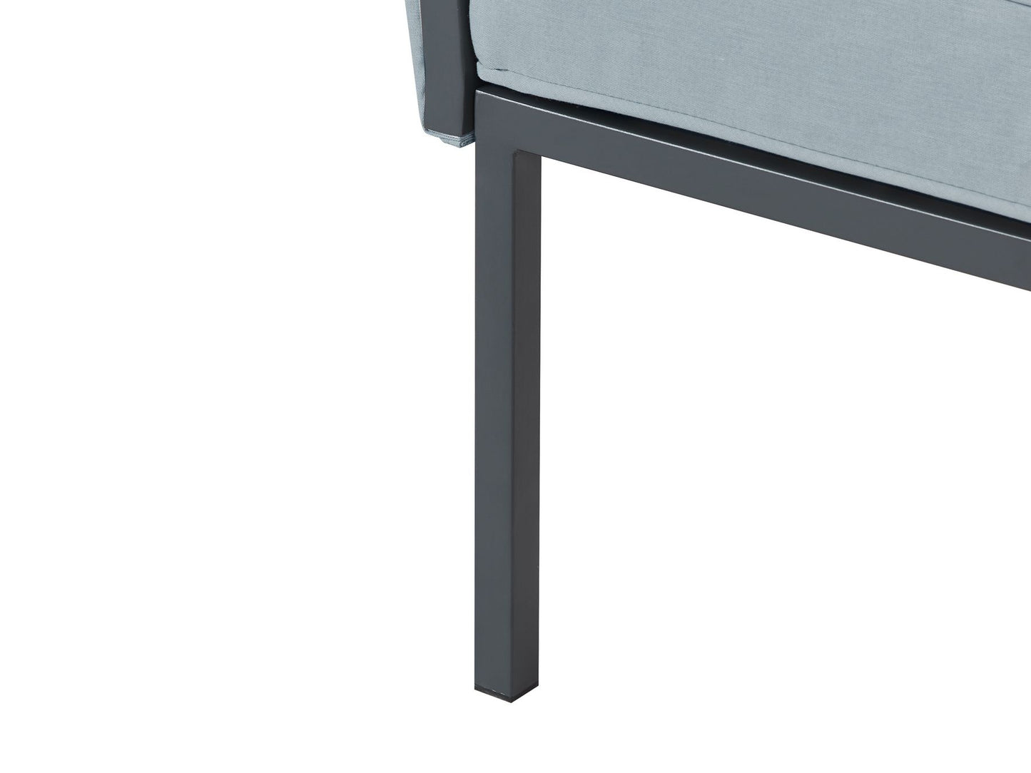 Garden Lounge Set with Table 5 Seater SKALA Metal Dark Grey