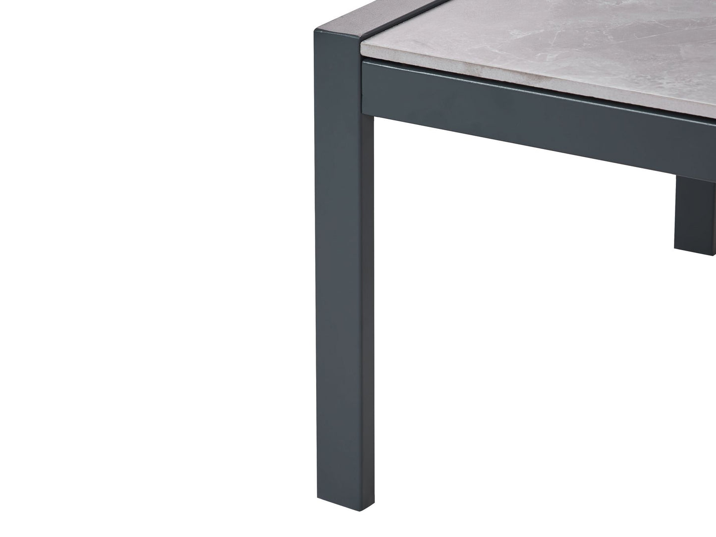 Garden Lounge Set with Table 5 Seater SKALA Metal Dark Grey