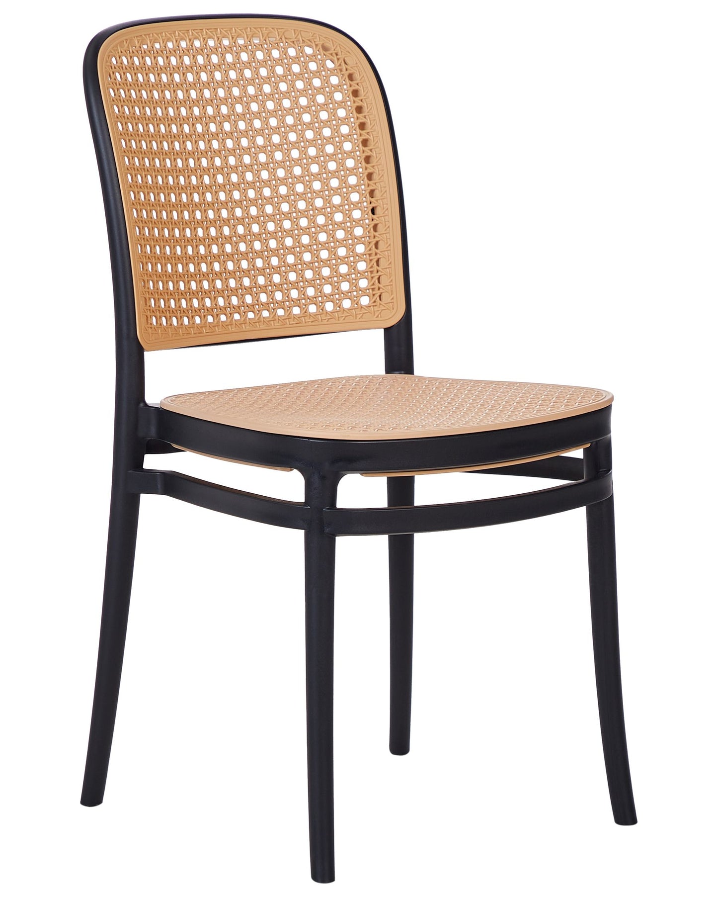 Set of 4 Dining Chairs PLOSE Beige