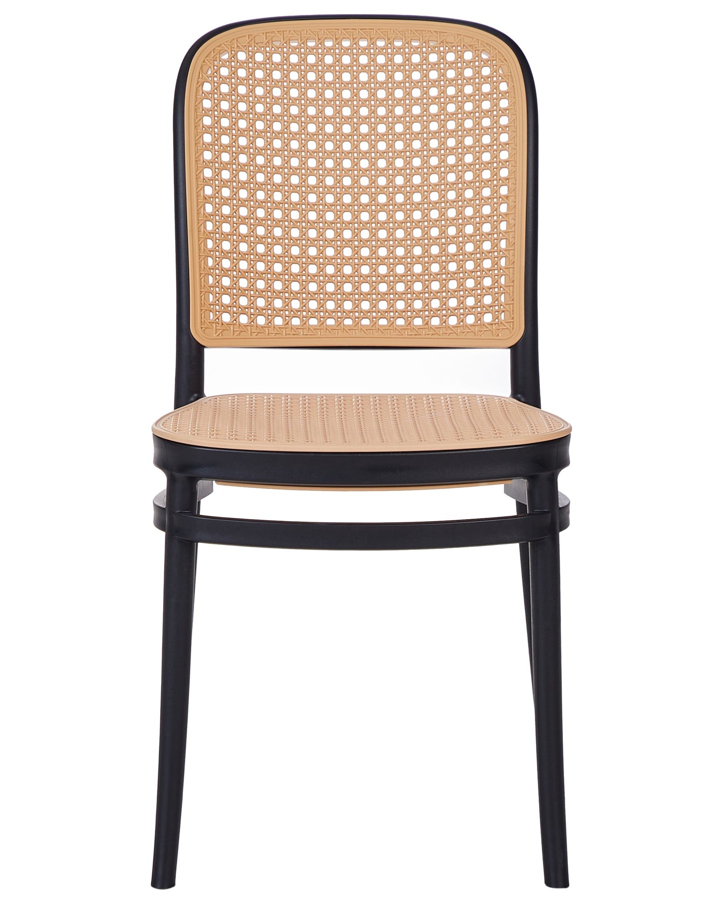 Set of 4 Dining Chairs PLOSE Beige