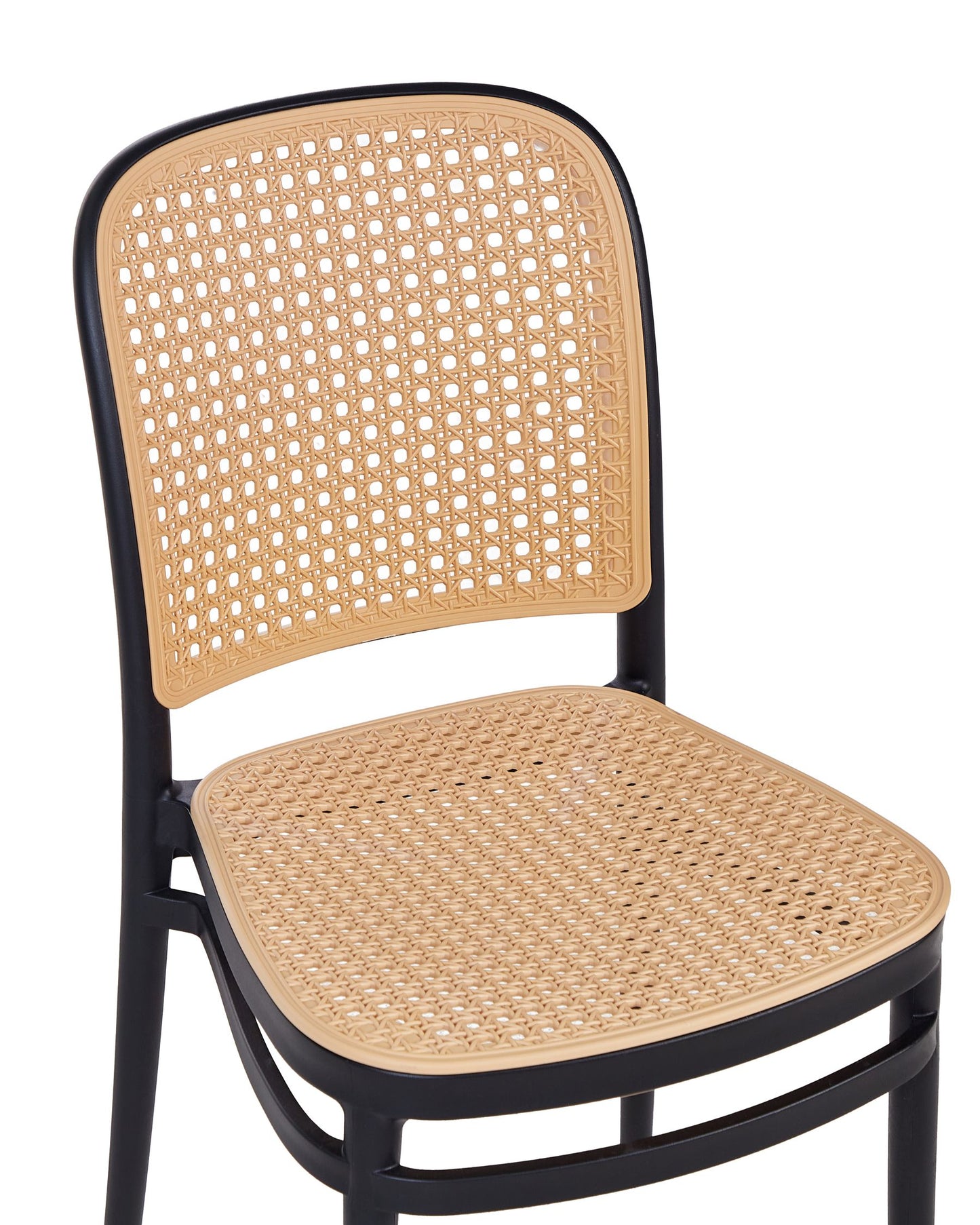 Set of 4 Dining Chairs PLOSE Beige