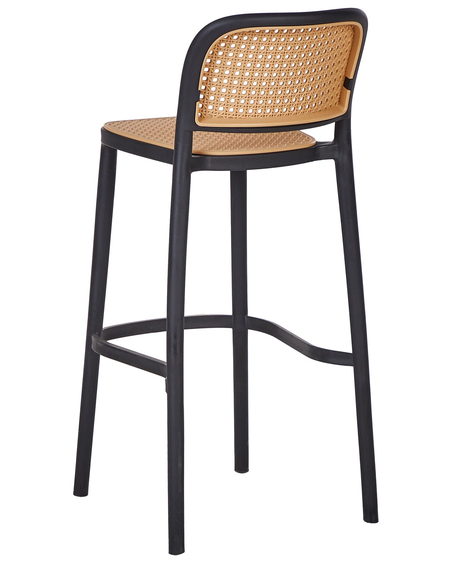 Set of 4 Bar Chairs PLOSE Synthetic Material Beige